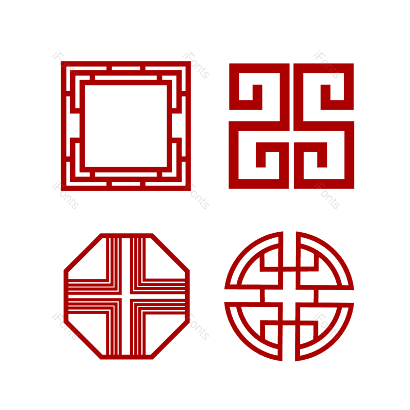 边框图片,传统图案元素,喜庆PNG,过年免抠素材
